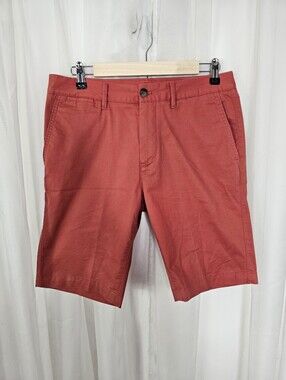Bonobos Men's Slim 9 Inch Chino Shorts  Coral Preppy Minimalist Old Money Sz 30